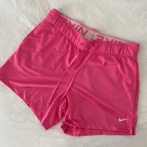 Nike Women’s Hot Pink Athletic Shorts with Drawstring Waist